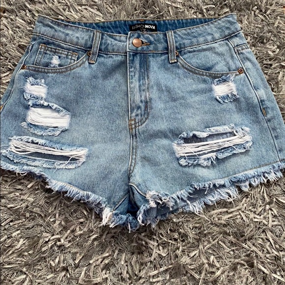 Fashion Nova Pants - Distressed Denim Shorts